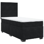 Giroletto a Molle con Materasso Nero 80x200 cm in Velluto