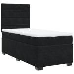Giroletto a Molle con Materasso Nero 80x200 cm in Velluto