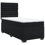 Giroletto a Molle con Materasso Nero 80x200 cm in Velluto