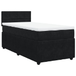 Giroletto a Molle con Materasso Nero 80x200 cm in Velluto