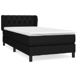 Giroletto a Molle con Materasso Nero 80x200 cm inTessuto