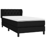 Giroletto a Molle con Materasso Nero 80x200 cm inTessuto