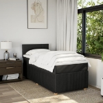 Giroletto a Molle con Materasso Nero 80x200 cm inTessuto