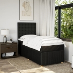 Giroletto a Molle con Materasso Nero 80x200 cm inTessuto