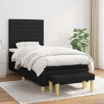 Giroletto a Molle con Materasso Nero 80x200 cm inTessuto