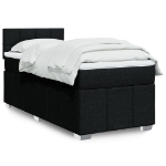 Giroletto a Molle con Materasso Nero 80x200 cm inTessuto