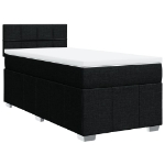 Giroletto a Molle con Materasso Nero 80x200 cm inTessuto