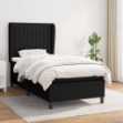 Giroletto a Molle con Materasso Nero 80x200 cm inTessuto