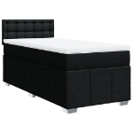 Giroletto a Molle con Materasso Nero 80x200 cm inTessuto