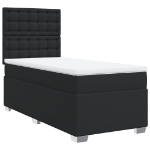 Giroletto a Molle con Materasso Nero 90x190 cm in Similpelle