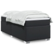 Giroletto a Molle con Materasso Nero 90x190 cm in Similpelle