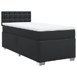 Giroletto a Molle con Materasso Nero 90x190 cm in Similpelle