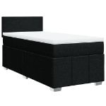 Giroletto a Molle con Materasso Nero 90x190 cm in Tessuto