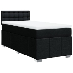 Giroletto a Molle con Materasso Nero 90x190 cm in Tessuto