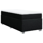 Giroletto a Molle con Materasso Nero 90x190 cm in Tessuto