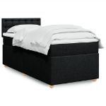 Giroletto a Molle con Materasso Nero 90x190 cm in Tessuto