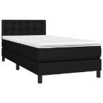 Giroletto a Molle con Materasso Nero 90x190 cm in Tessuto