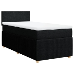 Giroletto a Molle con Materasso Nero 90x190 cm in Tessuto