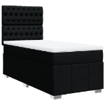 Giroletto a Molle con Materasso Nero 90x190 cm in Tessuto
