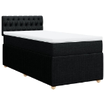 Giroletto a Molle con Materasso Nero 90x190 cm in Tessuto