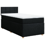Giroletto a Molle con Materasso Nero 90x190 cm in Tessuto