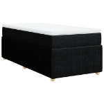 Giroletto a Molle con Materasso Nero 90x190 cm in Tessuto