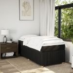 Giroletto a Molle con Materasso Nero 90x190 cm in Tessuto