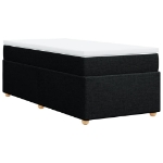 Giroletto a Molle con Materasso Nero 90x190 cm in Tessuto