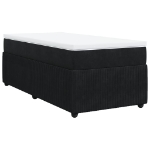 Giroletto a Molle con Materasso Nero 90x190 cm in Velluto