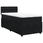 Giroletto a Molle con Materasso Nero 90x190 cm in Velluto