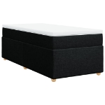 Giroletto a Molle con Materasso Nero 90x200 cm in Tessuto