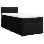 Giroletto a Molle con Materasso Nero 90x200 cm in Tessuto