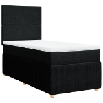 Giroletto a Molle con Materasso Nero 90x200 cm in Tessuto