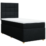 Giroletto a Molle con Materasso Nero 90x200 cm in Tessuto