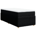 Giroletto a Molle con Materasso Nero 90x200 cm in Tessuto