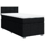 Giroletto a Molle con Materasso Nero 90x200 cm in Tessuto