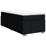 Giroletto a Molle con Materasso Nero 90x200 cm in Tessuto