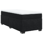 Giroletto a Molle con Materasso Nero 90x200 cm in Velluto