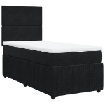 Giroletto a Molle con Materasso Nero 90x200 cm in Velluto