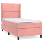 Giroletto a Molle con Materasso Rosa 100x200 cm in Velluto