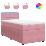 Giroletto a Molle con Materasso Rosa 100x200 cm in Velluto