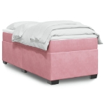 Giroletto a Molle con Materasso Rosa 100x200 cm in Velluto