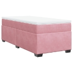 Giroletto a Molle con Materasso Rosa 100x200 cm in Velluto