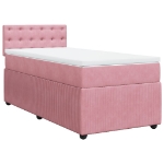 Giroletto a Molle con Materasso Rosa 100x200 cm in Velluto