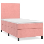 Giroletto a Molle con Materasso Rosa 100x200 cm in Velluto