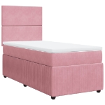 Giroletto a Molle con Materasso Rosa 100x200 cm in Velluto