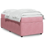 Giroletto a Molle con Materasso Rosa 100x200 cm in Velluto