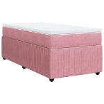 Giroletto a Molle con Materasso Rosa 100x200 cm in Velluto