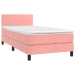 Giroletto a Molle con Materasso Rosa 100x200 cm in Velluto