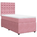 Giroletto a Molle con Materasso Rosa 100x200 cm in Velluto